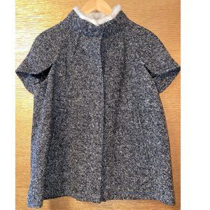 PRADA GRAY STYLISH WOOL MINK JACKET SIZE 38